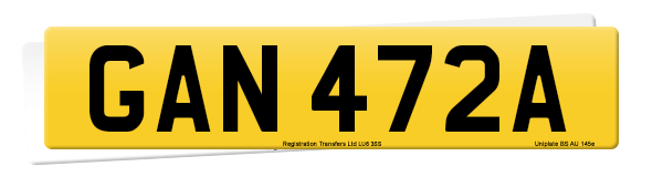 Registration number GAN 472A